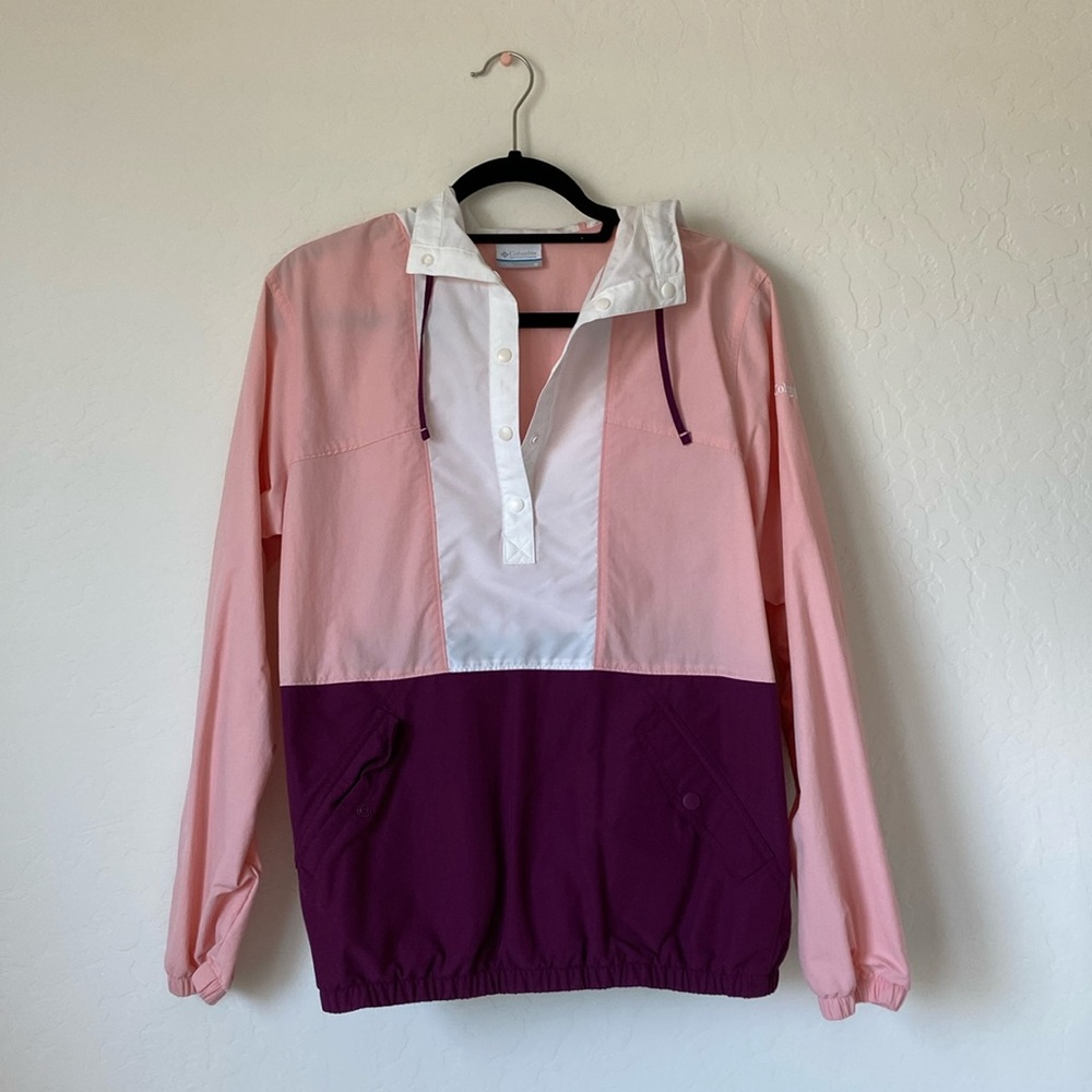 (Columbia) Hooded Outdoor Pullover Jacket